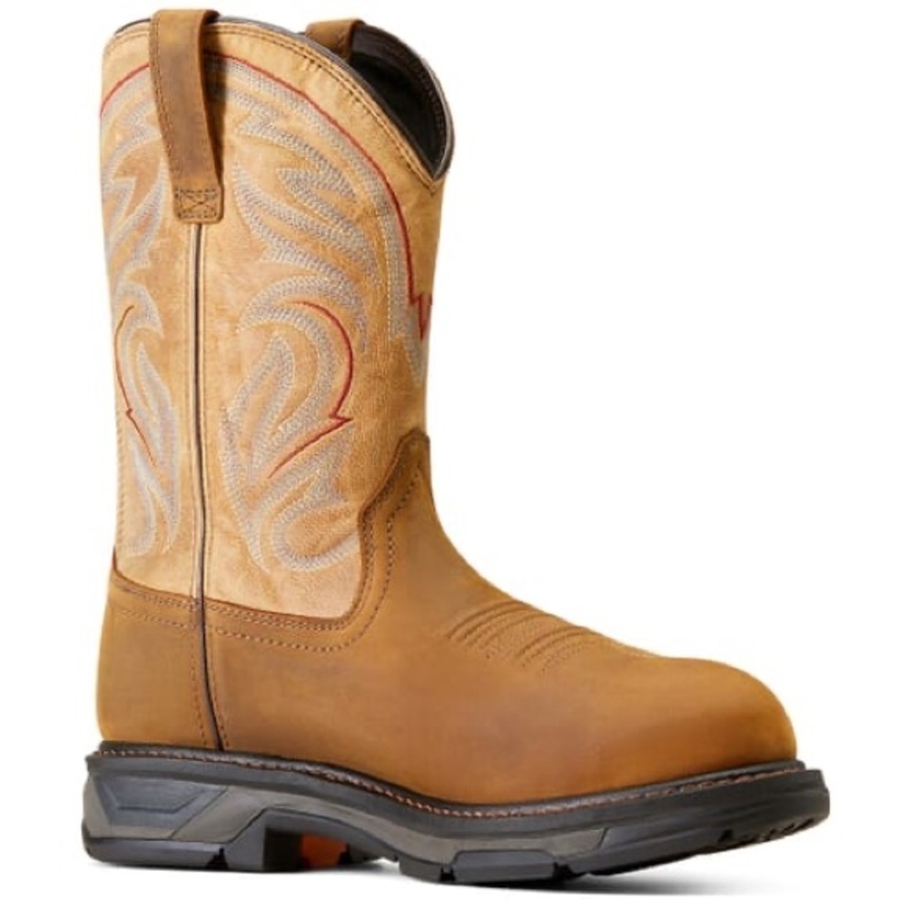 ARIAT - Men's Workhog XT 11" Carbon Toe Safety Boots - Distressed Brown 9 EE W